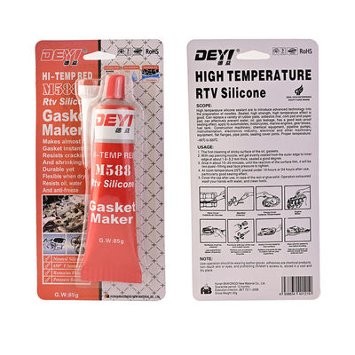 ISO9001 認定 赤酸 RTV シリコン ガスケット メーカー 85g 密封用
