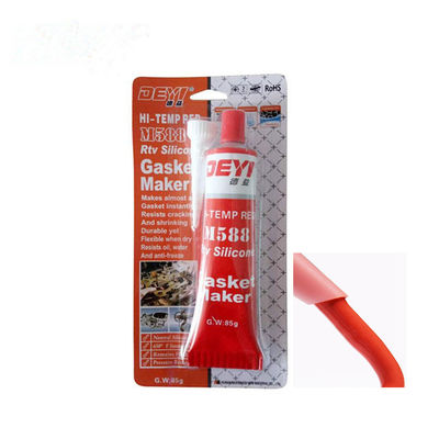 ISO9001 認定 赤酸 RTV シリコン ガスケット メーカー 85g 密封用