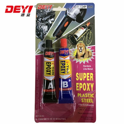 透明な液体エポキシ樹脂粘着剤 黒と白の結合のために