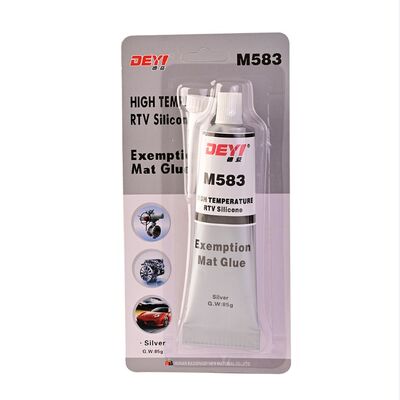 小型チューブ包装 グレーシリコーンシーラント接着剤 RTV ガスケットメーカー、320℃耐熱性、酢酸中性処方