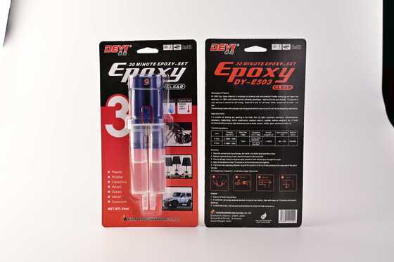 清潔なエポキシ樹脂注射器 陶器用 木製玩具・工芸品用 高強度AB粘着剤